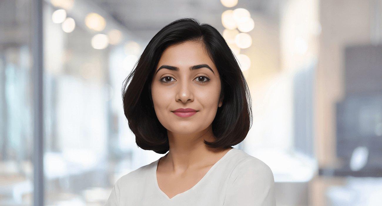 After SMILE Pro — same woman without glasses